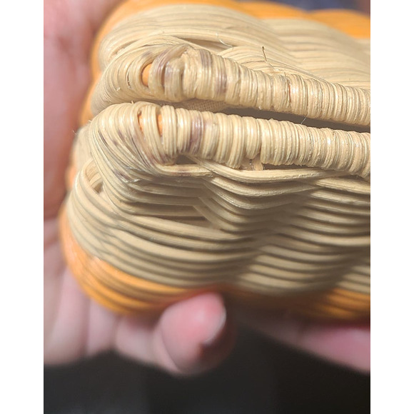 J. Crew Rattan Orange Flap Turn Style Open/ Close Clutch - Picture 14 of 16